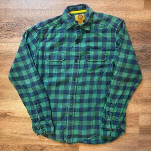 Stapleford Casual Button Down Mens XS Green Plaid Preppy Flannel Shirt